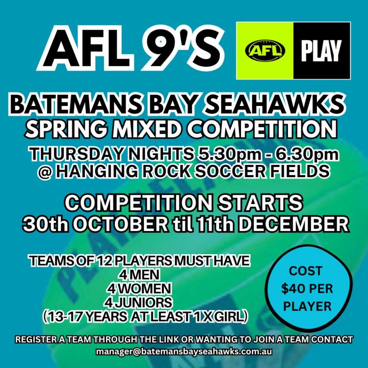Spring AFL 9`s Mixed Competition